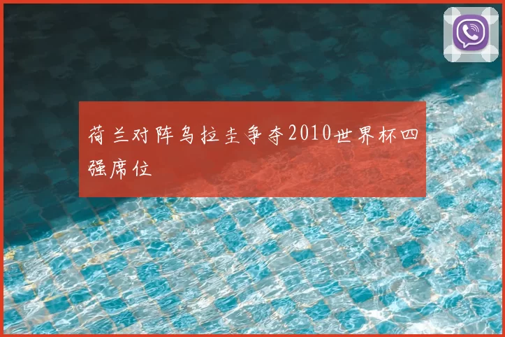 荷兰对阵乌拉圭争夺2010世界杯四强席位